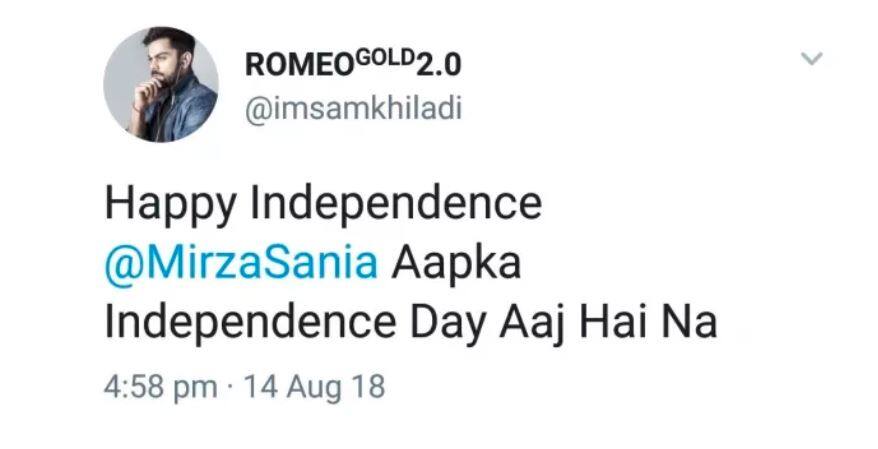 Sania mirza slams twitterati for wishing Pak Independence day