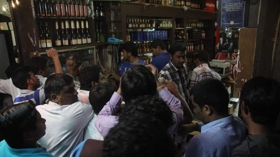 Opening tasmac liquor shop at 4 AM village people affected