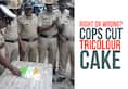 Independence Day Karnataka cops tricolour cake Draw flak  citizens VIDEO Indian