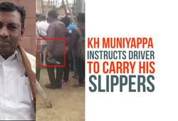 Karnataka MP KH Muniyappa driver slippers