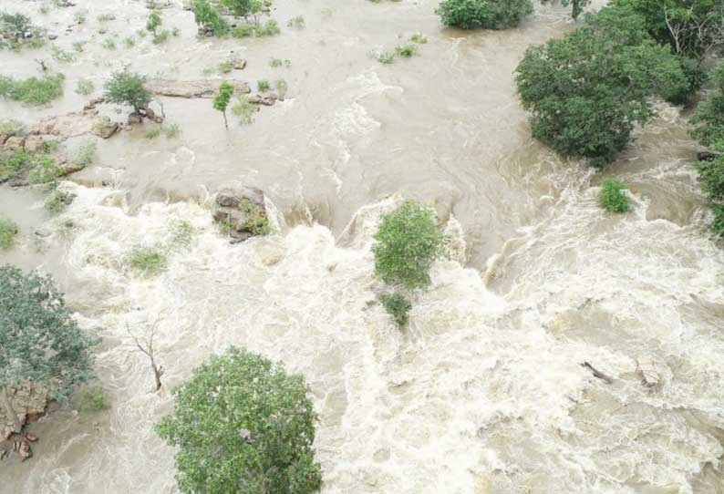 Bhavani dam flooded - flood warning to 10 villages