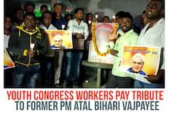 Atal Bihari Vajpayee: Youth Congress workers pay tribute to leader in Bengaluru with candle light