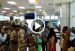 CAPF personnel felicitated and honoured at Jammu airport