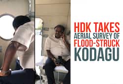 Kodagu floods Karnataka chief minister HD Kumaraswamy aerial survey flood-struck district