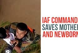 Kerala floods: IAF commando saves mother and newborn, winch them onto chopper