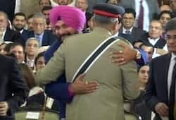 Navjot Singh Sidhu Pakistan hug General Bajwa controversy Imran Khan Oath ceremony