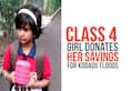 Kodagu floods Class 4 girl donates savings Video