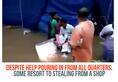 Kerala floods  fund relief material  stealing things  shop Video