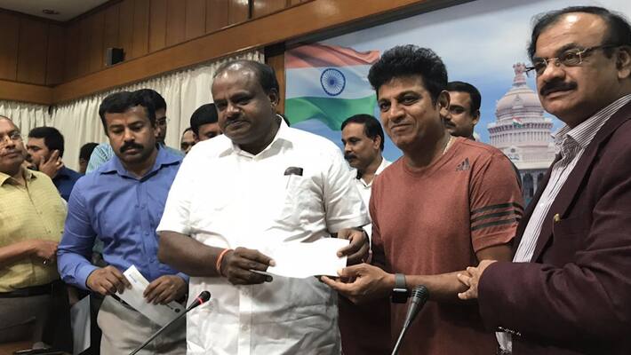 Shivarajkumar request cm kumaraswamy for flex promotion of Cinema Shivarajkumar request cm kumaraswamy for flex promotion of Cinema