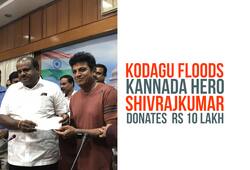 Kodagu floods Kannada film actor Shivarajkumar  Rs 10 lakh  relief measures Video