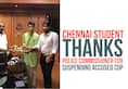 Chennai student thanks police commissioner suspending accused cop