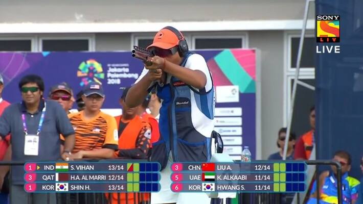 Asian Games 2018 15 year old Shardul Vihan wins silver in Mens Double Trap Asian Games 2018 15 year old Shardul Vihan wins silver in Mens Double Trap
