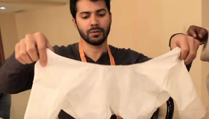 Varun Dhawan stitches perfect blouse for Sui Dhaaga watch Video