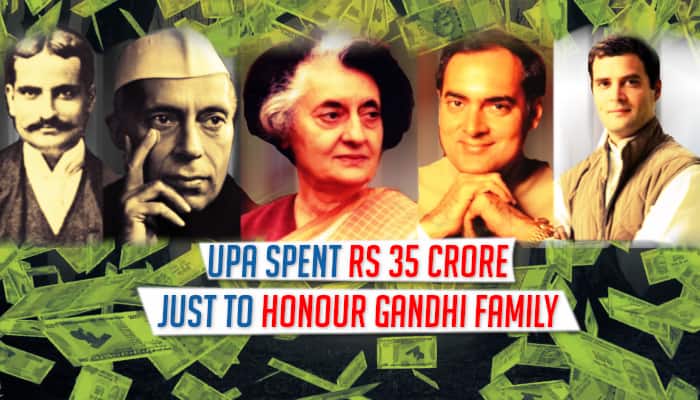 Congress dynasty Rajiv Gandhi Indira Jawaharlal Nehru Motilal UPA Rs 35 crore print ads