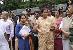 Kodagu floods Defence minister Nirmala Sitharaman Madikeri Video Karnataka