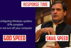 Meme Windows reboot faster than Rahul Gandhi reply