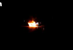 Burning car on GT road national highway-1 sonipat