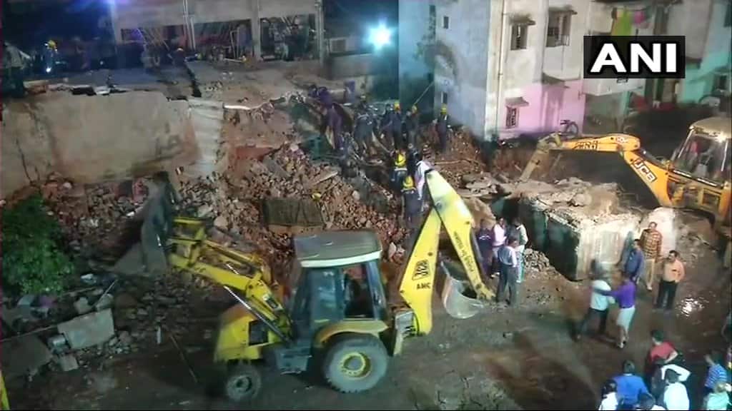 Building collapses Ahmedabad Gujrat many trapped