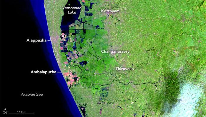 kerala flood satellite images