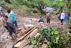 Landslide people buried Kot village Buda Kedar rescue operation