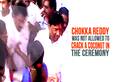 Telangana TRS leader fight coconut fire station ceremony Choppadandi mandal headquarters Video