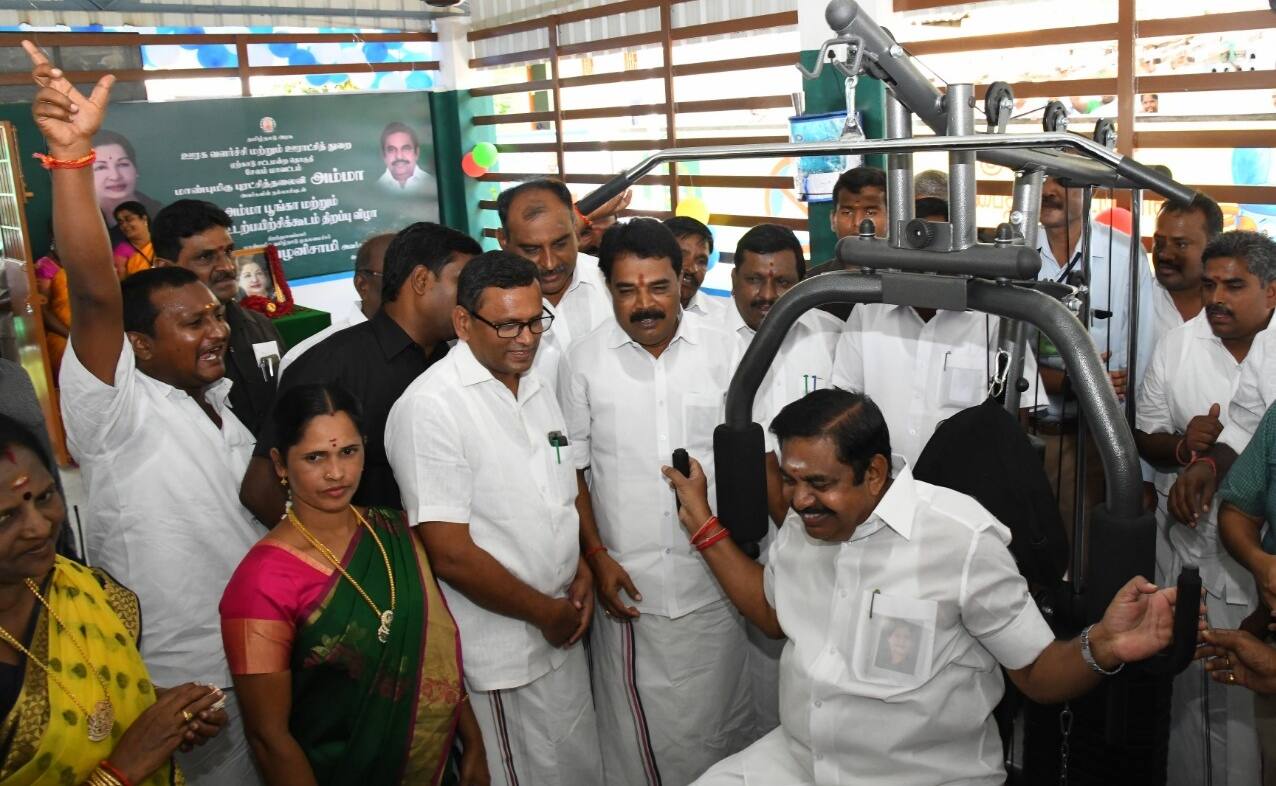 edapdi palanisamy opened new gym in selam done exercise