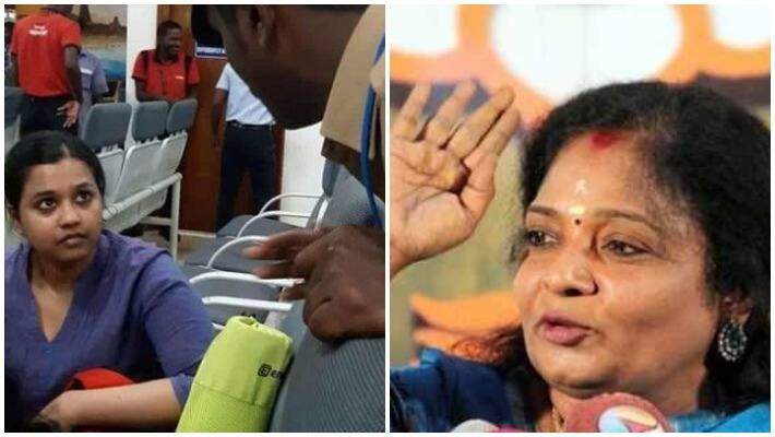 puzhalendi advised all  tamilians to do not travel with tamilisai in flight