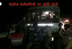 Police lathi charge Haryana roadways strike jind