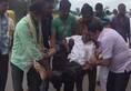 Gadag: 1 killed in accident, Minister Zameer Ahmed helps other injured victims [VIDEO]
