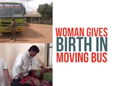 Karnataka human interest woman gives birth in bus Gadag Video