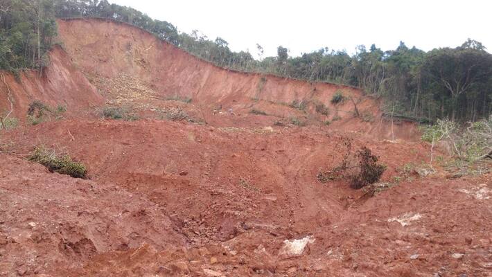 Landslide in Mullayanagiri Datta Peeta Landslide in Mullayanagiri Datta Peeta