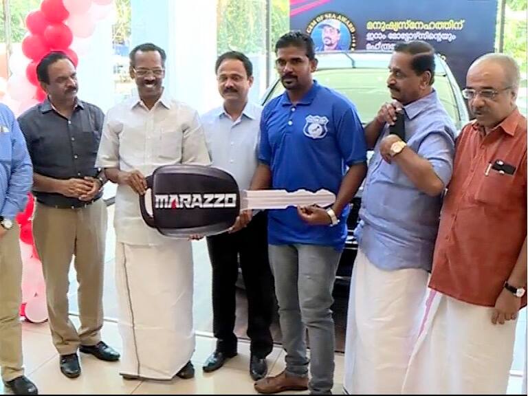 New Mahindra Marazzo gifted to fisherman for helping people during Kerala floods