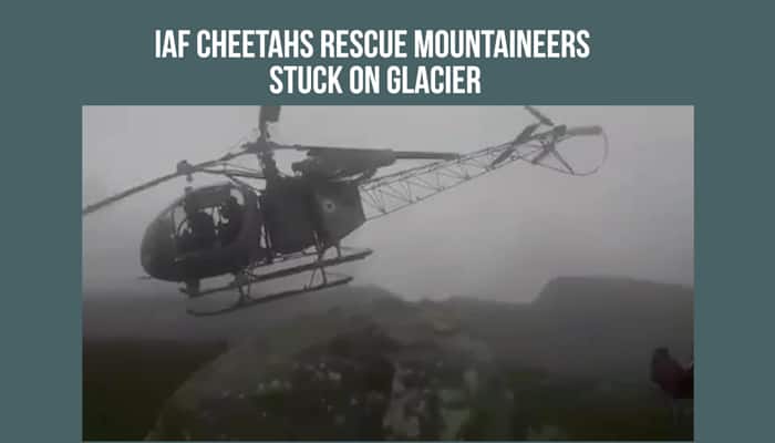 Watch: IAF Cheetahs brave odds to rescue trekkers stranded atop glacier