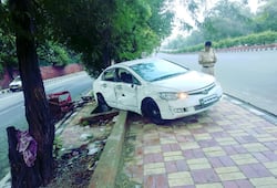 drunken Uxury car rider crushed 4 people sidewalk 2 killed delhi