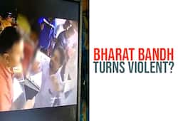 Bharath Bandh Congress workers attack shut down shop Video Karnataka