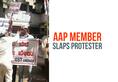 Bharat Bandh AAP protest petrol diesel price hike Belagavi slap