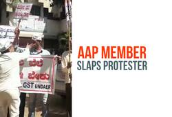 Bharat Bandh AAP protest petrol diesel price hike Belagavi slap
