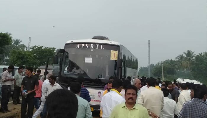 TDP mlas are safe from road mishap