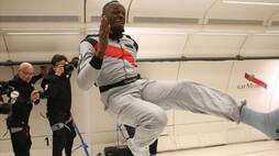 Usain Bolt sprints in zero-gravity, wins race in space
