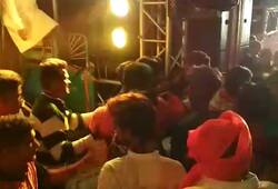 ganesha chaturthi people attack celebration karnataka hubbali video