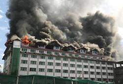 Fire breaks out in hotel Pamposh in Srinagar