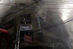 Fire breaks out kolkata bagri market canning street Bengal
