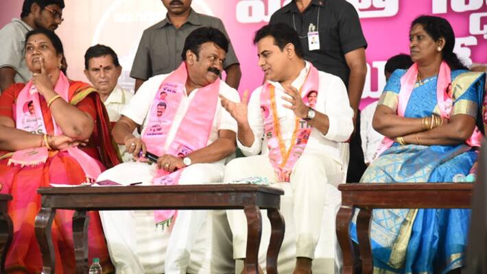 trs party working president ktr gives clarity about met to  governor narasimhan