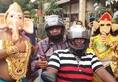 Bengaluru wear helmet Lord Ganesha gift traffic signal