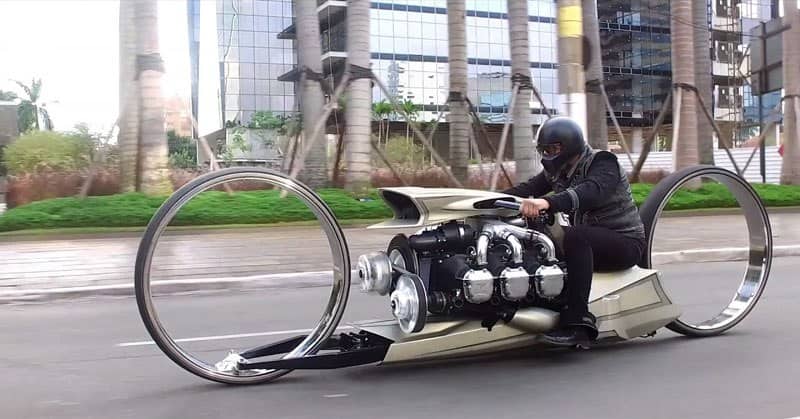 Special Motorcycle Powered By A Rolls Royce Aircraft Engine