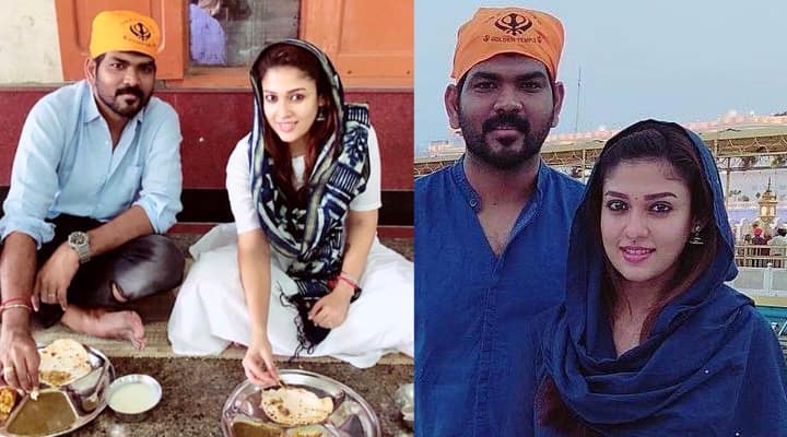 nayanthara simply had her meal at temple with her boy friend