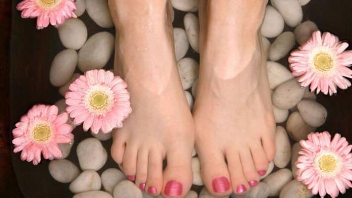 Feet care at home before puja Feet care at home before puja