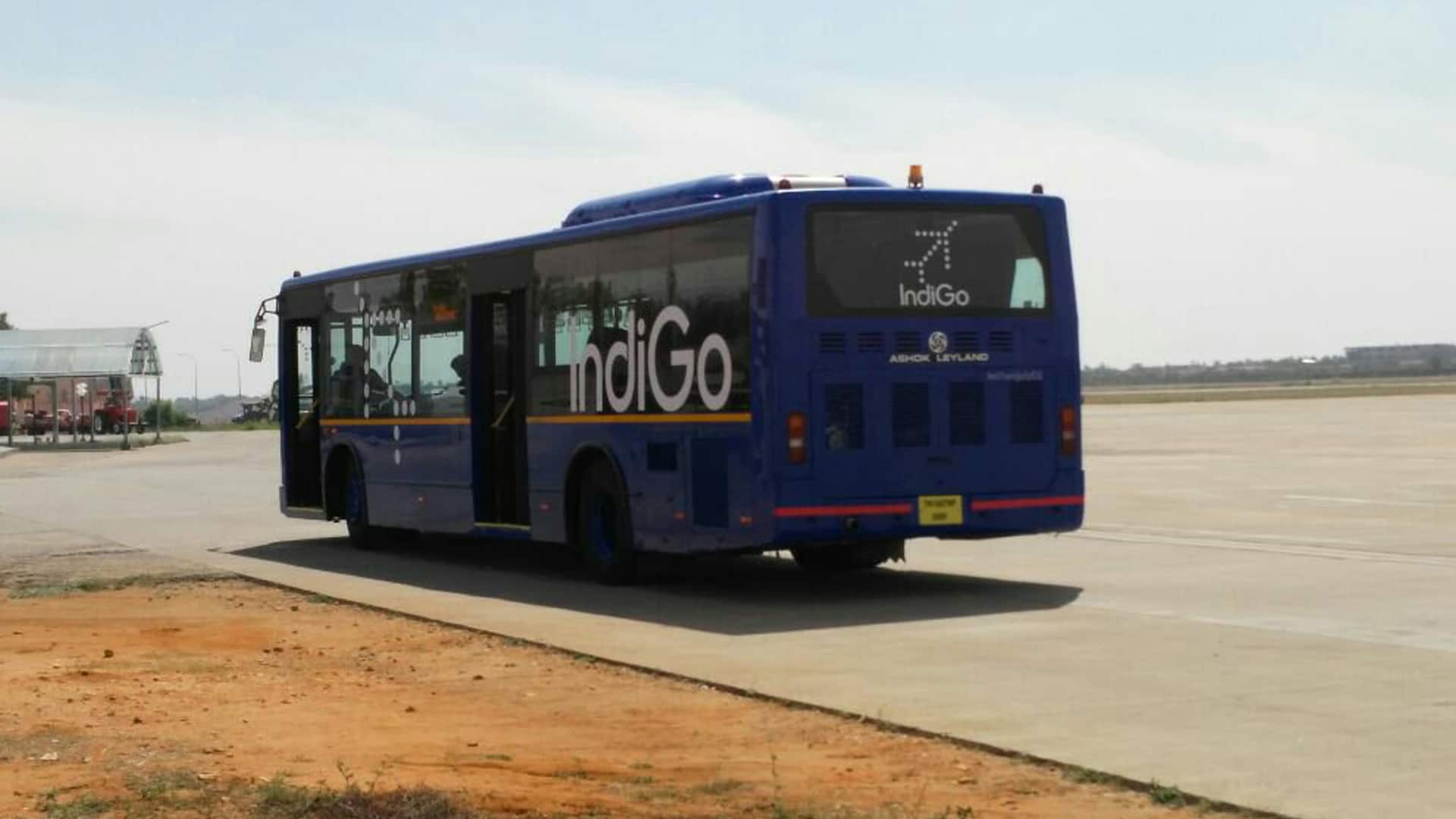 INDIGO BUS CATCH FIRE WITH 50 PASSENGERS AT CHENNAI  AIRPORT