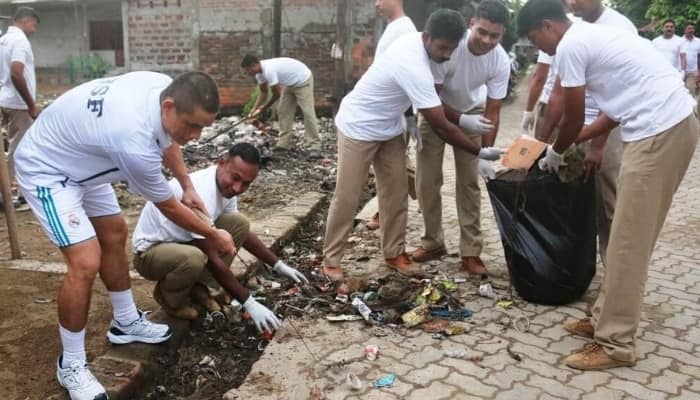 Swachhata Hi Seva Border Security Force cleanliness drive Silchar Narendra Modi