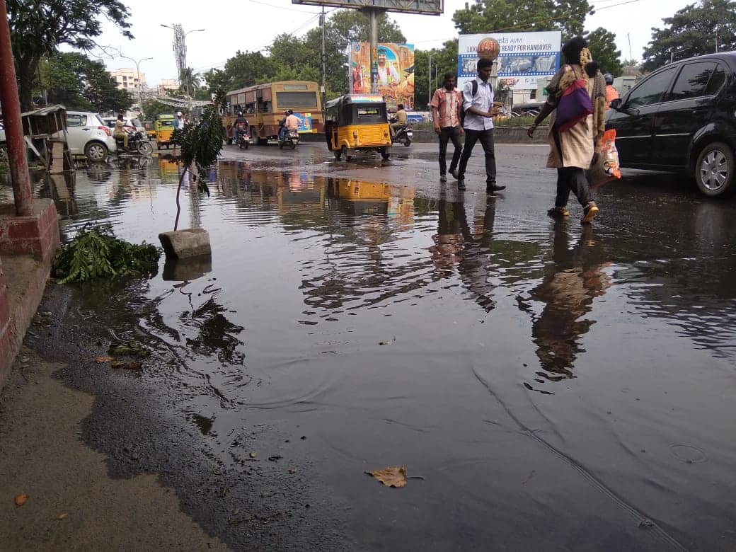 water stagnation in vadapalani road